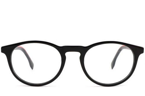 Oval Black Acetate Glasses #BS1902-0110