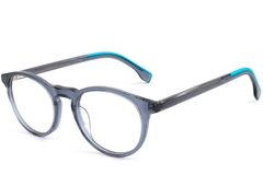 Oval Blue Acetate Glasses #BS1902-0112