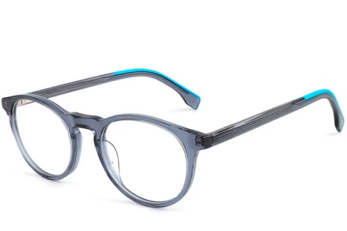 Oval Blue Acetate Glasses #BS1902-0112