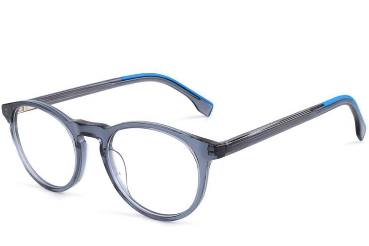 Gafas ovaladas de acetato azul #BS1902-0112