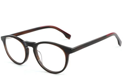 Oval Brown Acetate Glasses #BS1902-0113