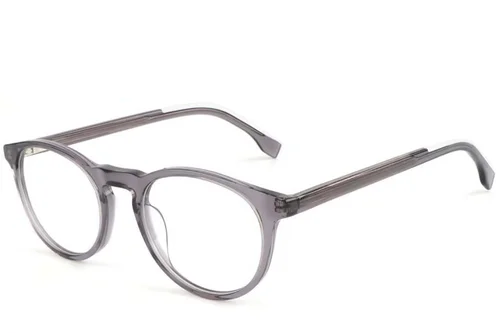 Lunettes ovales en acétate gris #BS1902-0114