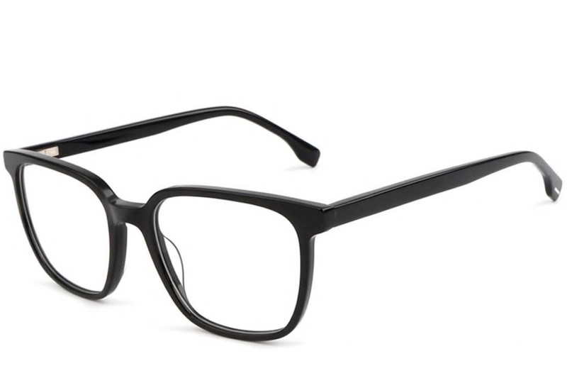 Rectangular Black Acetate Glasses #BS1902-0115