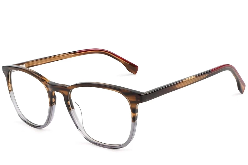 Rectangular Pattern Acetate Glasses #BS1902-0120