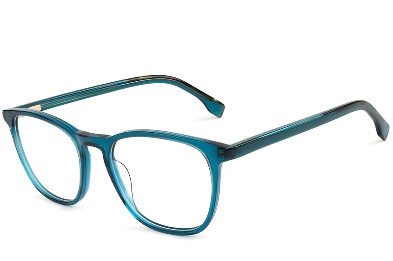 Rectangular Blue Acetate Glasses #BS1902-0121