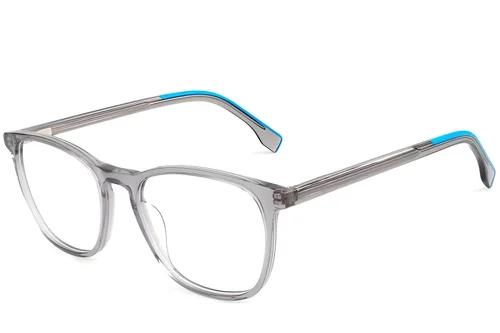 Lunettes rectangulaires en acétate gris #BS1902-0122