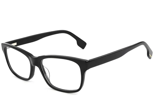Lunettes rectangulaires en acétate noir #BS1902-0124