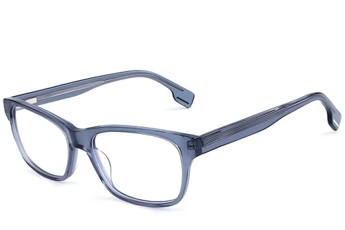 Rectangular Blue Acetate Glasses #BS1902-0126