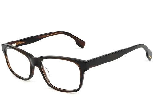 Rectangular Brown Acetate Glasses #BS1902-0127