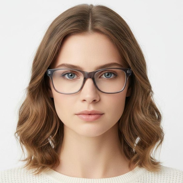 Gafas rectangulares de acetato gris #BS1902-0128