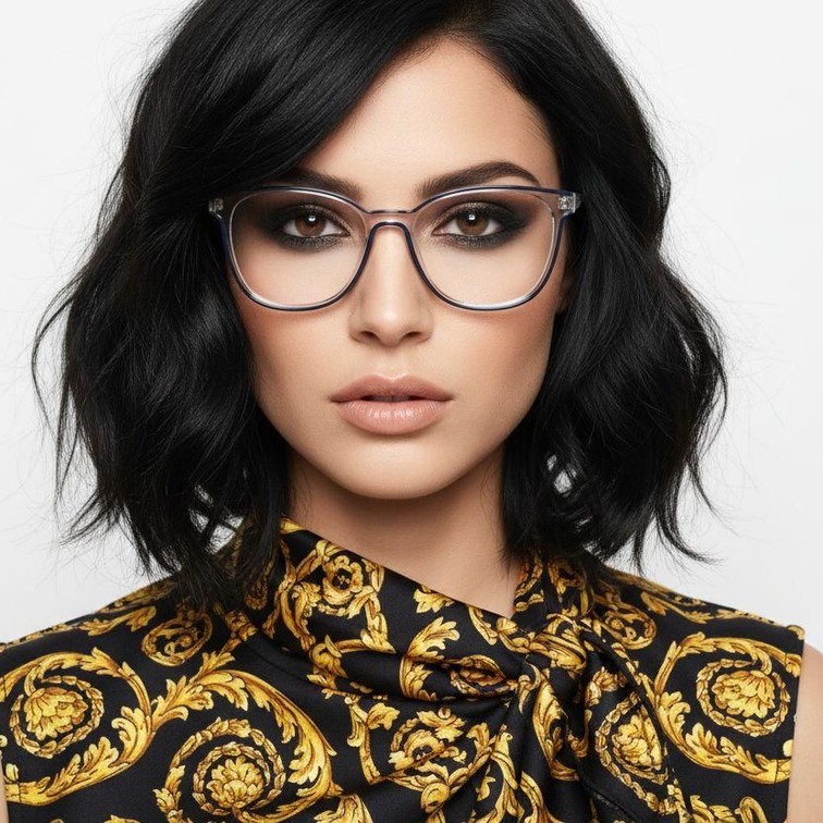 Rectangular Transparent Acetate Glasses #BS1902-0132
