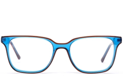 Lunettes rectangulaires en acétate bleu #BS1902-0134