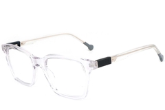 Rectangular Transparent Acetate Glasses #BS1902-0139