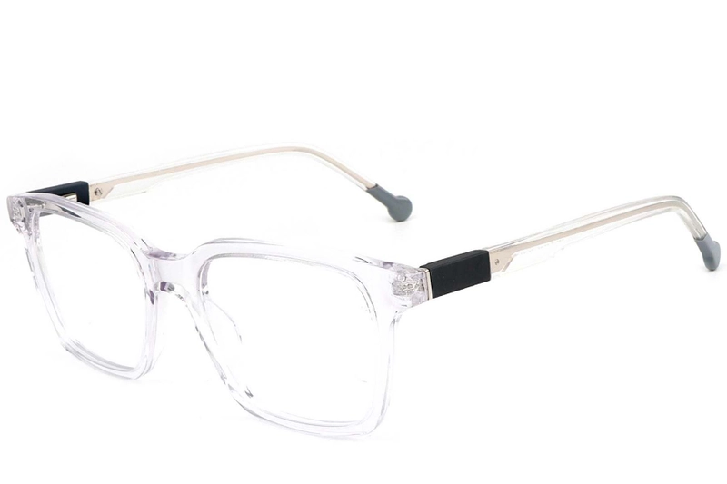 Rectangular Transparent Acetate Glasses #BS1902-0139