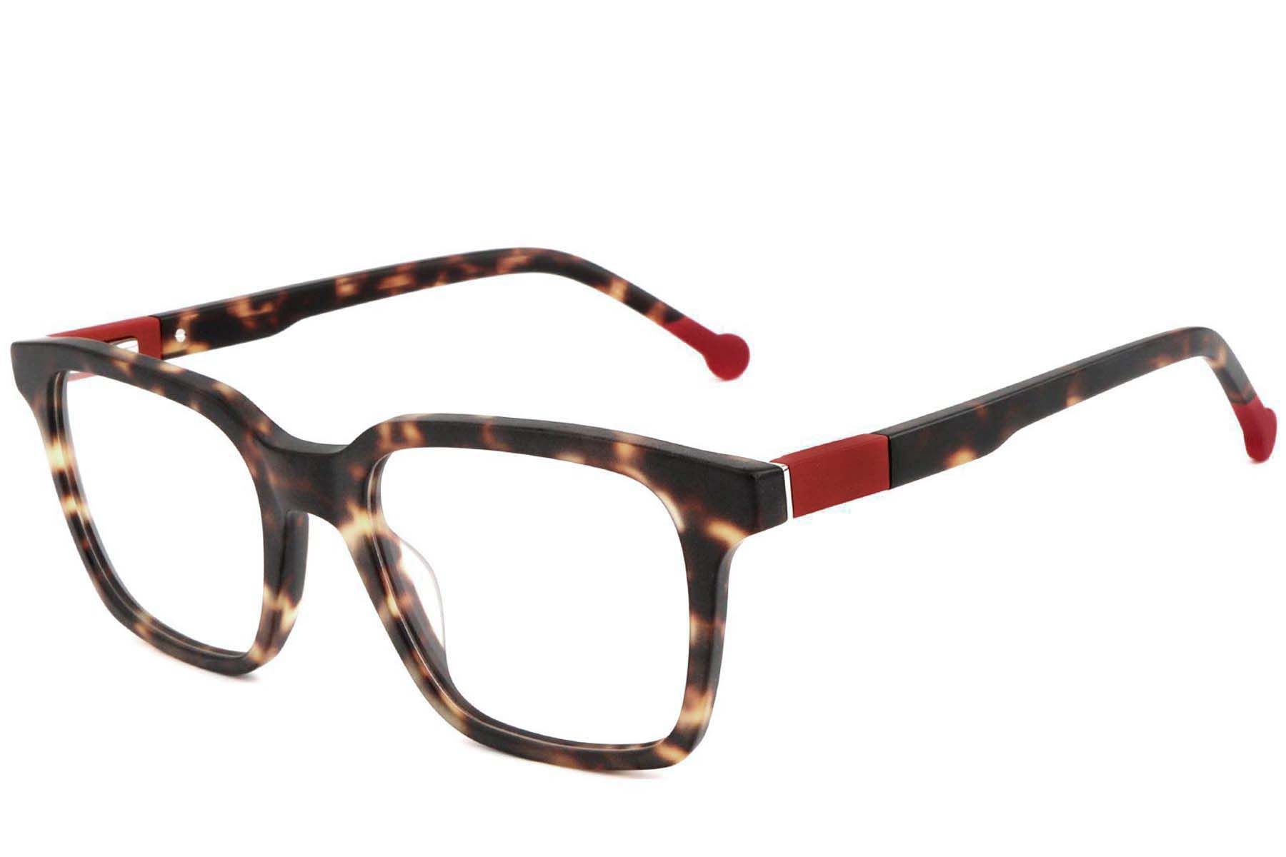 Rectangular Tortoiseshell Acetate Glasses #BS1902-0140