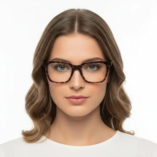 Lunettes rectangulaires en acétate écaille de tortue #BS1902-0140