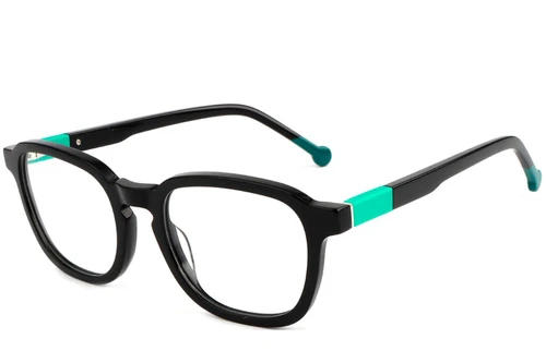 Rectangular Black Acetate Glasses #BS1902-0141