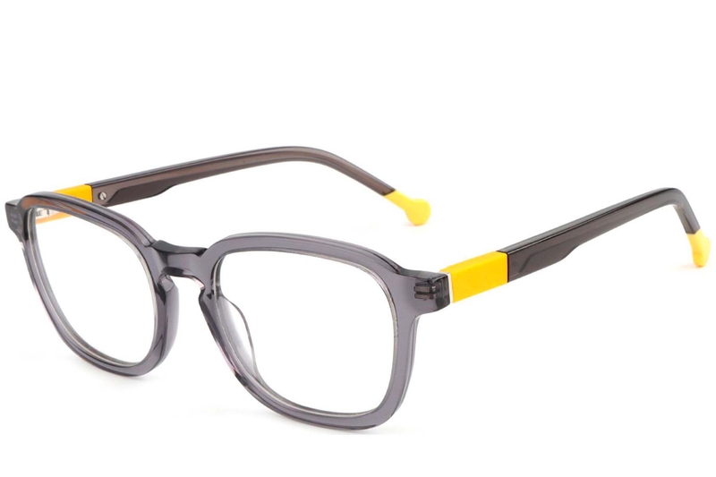 Rectangular Grey Acetate Glasses #BS1902-0143