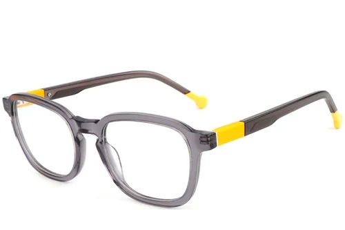 Lunettes rectangulaires en acétate gris #BS1902-0143