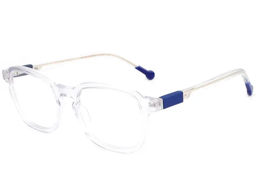 Verres rectangulaires en acétate transparent #BS1902-0144