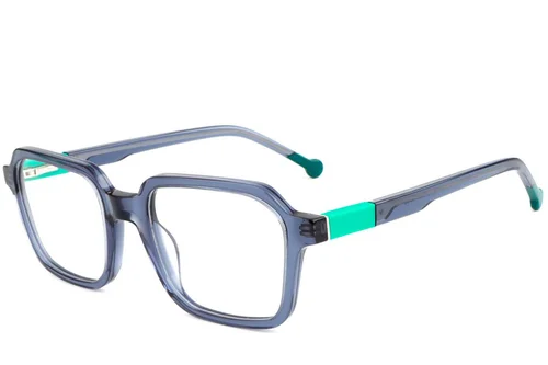 Lunettes rectangulaires en acétate bleu #BS1902-0147