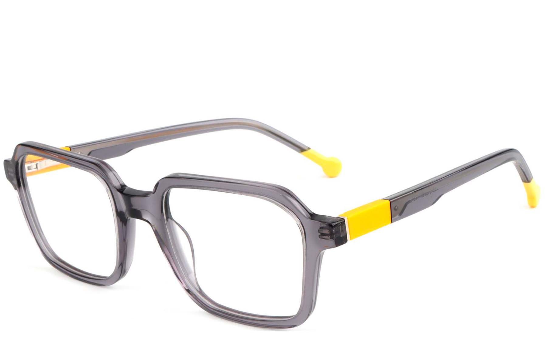 Rectangular Grey Acetate Glasses #BS1902-0148