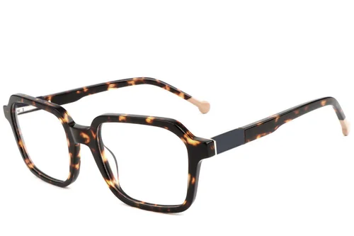 Lunettes rectangulaires en acétate écaille de tortue #BS1902-0150