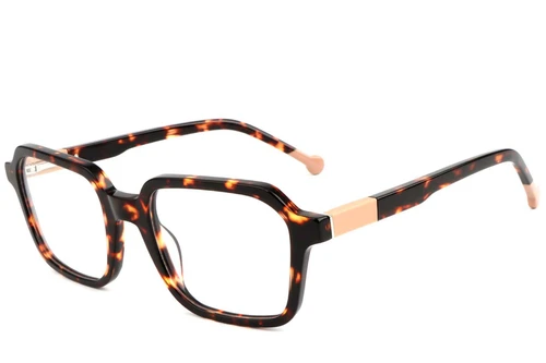 Lunettes rectangulaires en acétate écaille de tortue #BS1902-0150