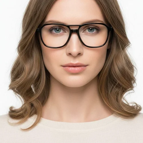 Lunettes aviateur en acétate noir #BS1902-0151