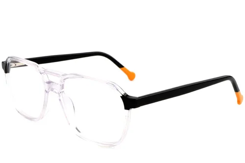 Lunettes d'aviateur en acétate transparent #BS1902-0153