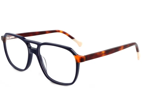 Aviator blauwe acetaatbril #BS1902-0155