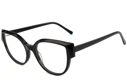 Lunettes papillon en acétate noir #BS1902-0156