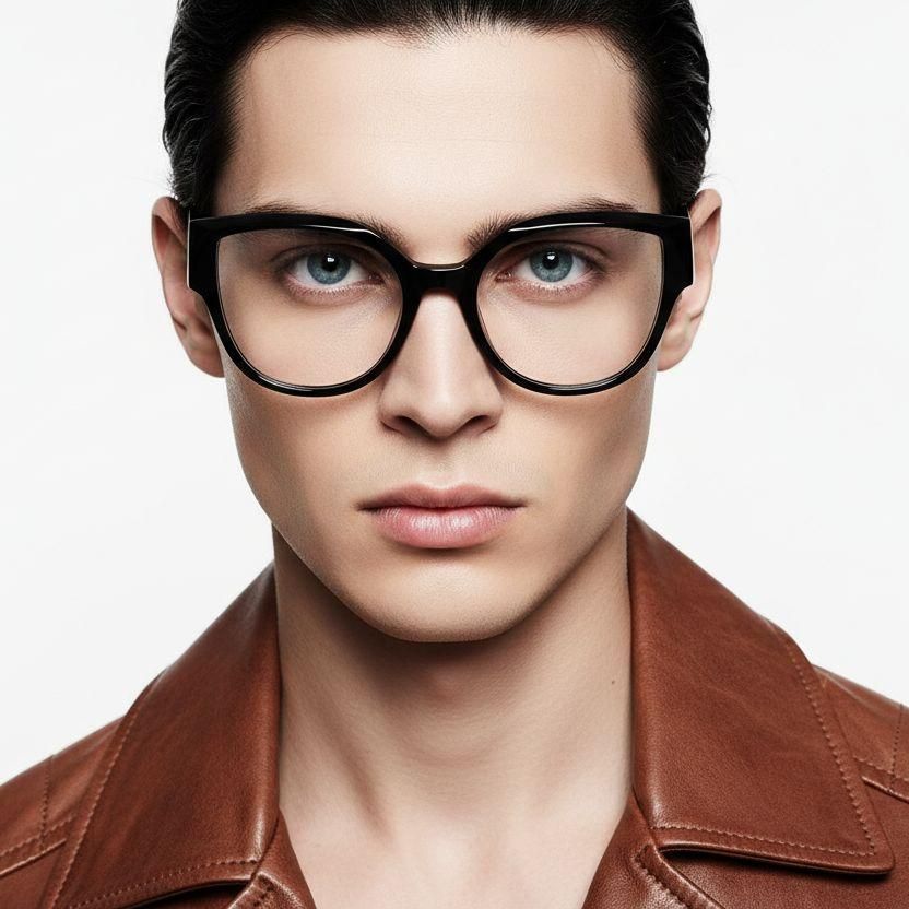 Butterfly Black Acetate Glasses #BS1902-0156