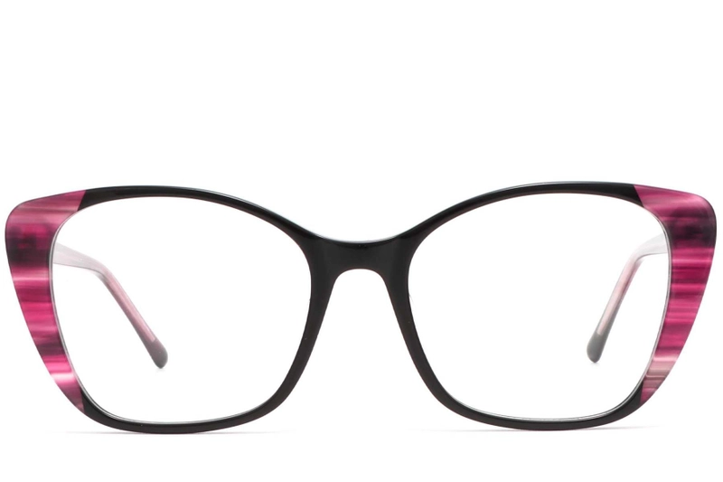 Butterfly Black Acetate Glasses #BS1902-0160