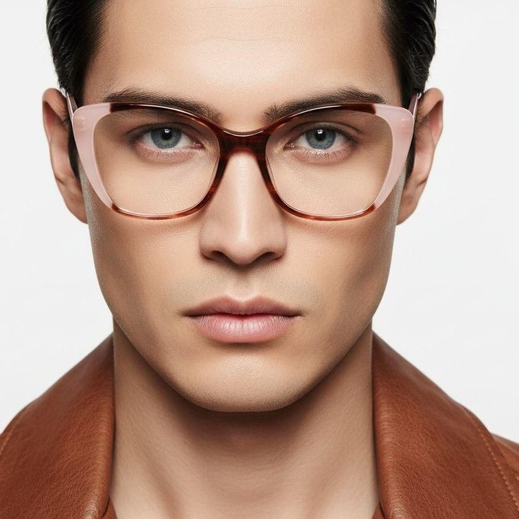 Lunettes en acétate rose papillon #BS1902-0161