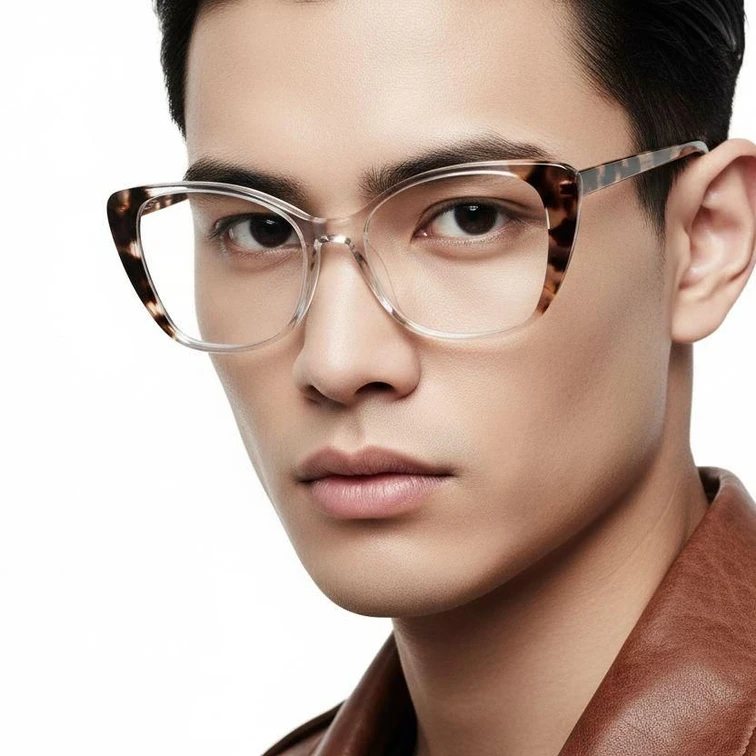 Gafas de acetato transparentes con forma de mariposa #BS1902-0162