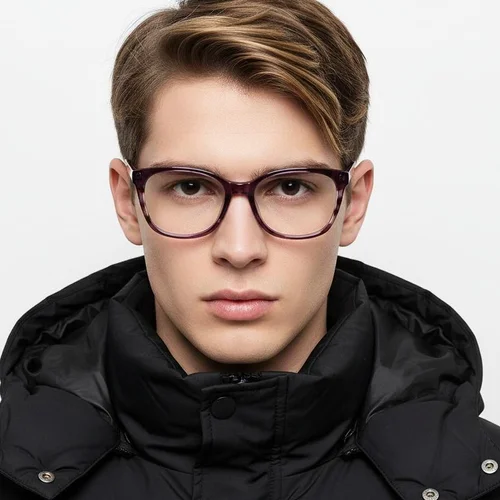 Lunettes en acétate violet papillon #BS1902-0167