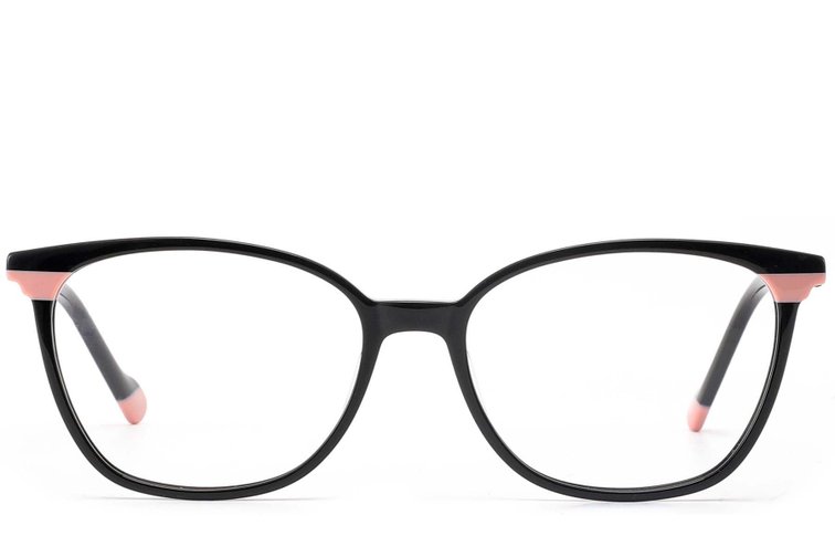 Lunettes papillon en acétate noir #BS1902-0173