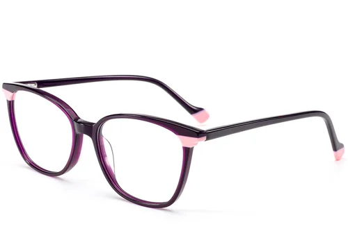 Lunettes papillon en acétate violet #BS1902-0175