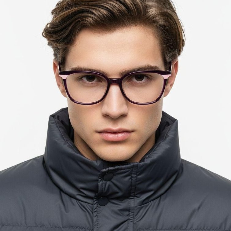 Lunettes papillon en acétate violet #BS1902-0175