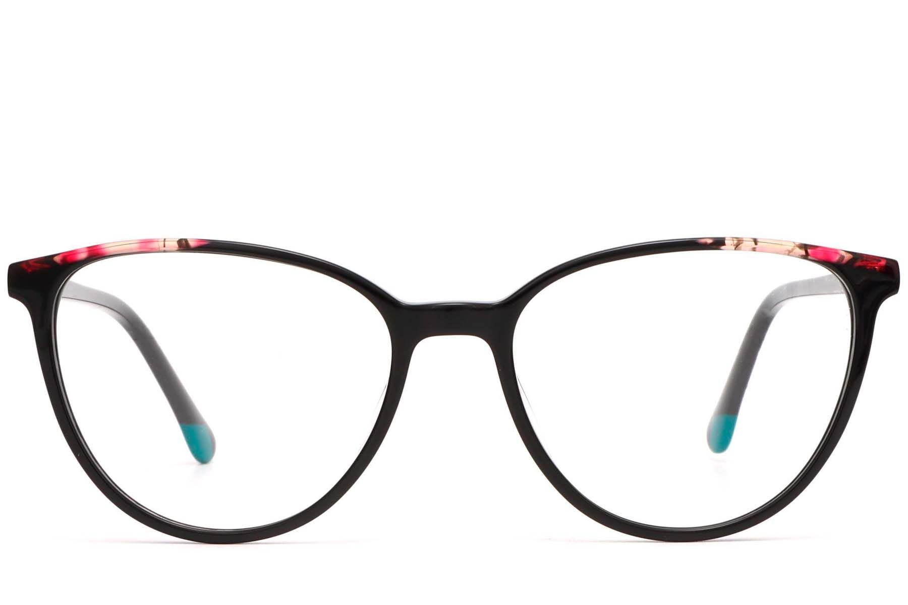 Butterfly Black Acetate Glasses #BS1902-0183