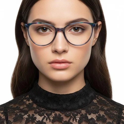 Lunettes en acétate bleu papillon #BS1902-0185