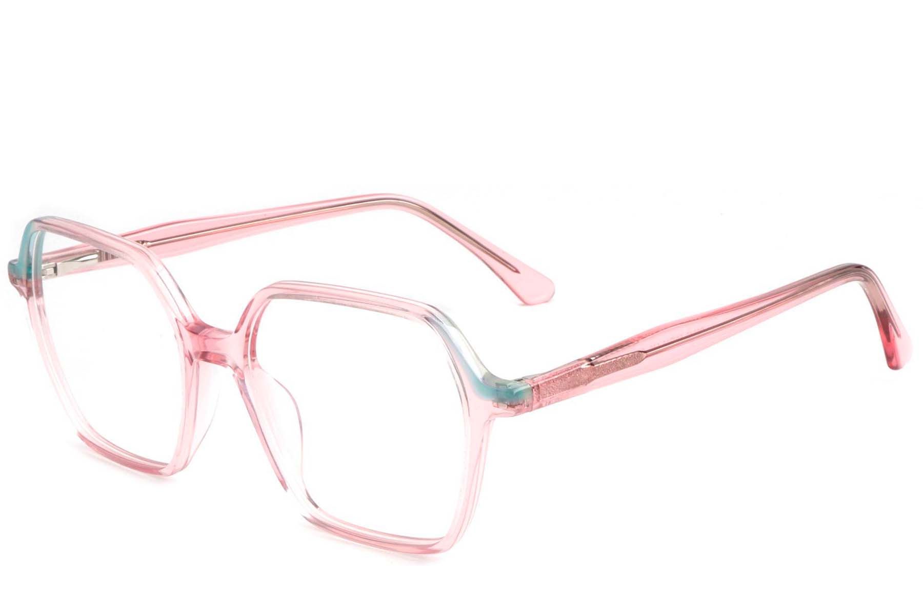 Geometric Pink Acetate Glasses #BS1902-0191