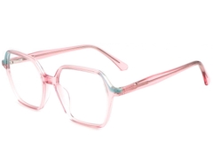 Geometric Pink Acetate Glasses #BS1902-0191