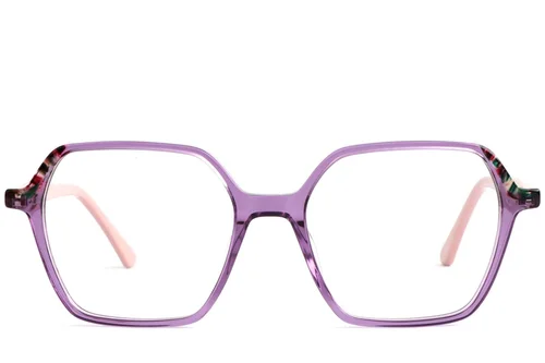 Lunettes géométriques en acétate violet #BS1902-0192