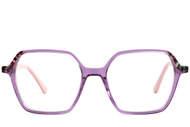 Gafas geométricas de acetato morado #BS1902-0192