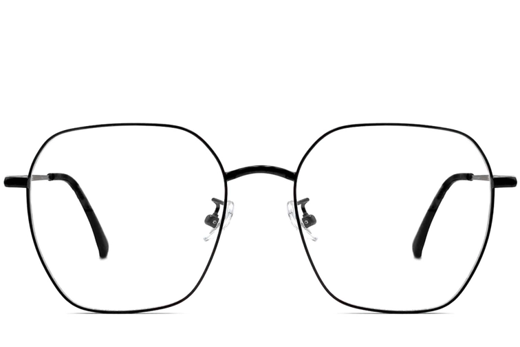 Geometric Black Titanium Glasses #BS1913-0001