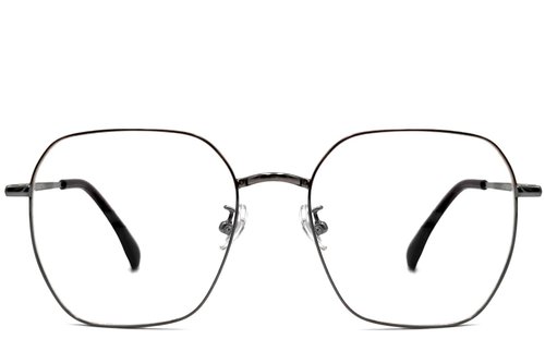 Lunettes géométriques en titane gris #BS1913-0003