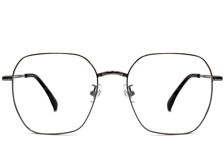Gafas geométricas de titanio gris #BS1913-0003