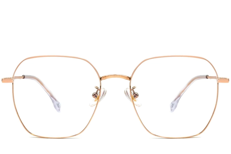 Lunettes géométriques roses en titane #BS1913-0004